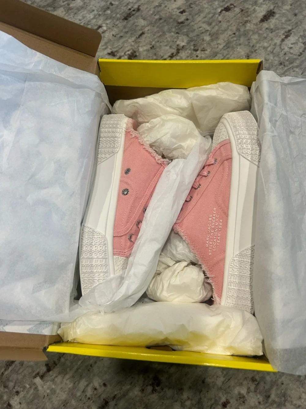 Marc Jacobs Pink Canvas Sneaker Mules - Picture 10 of 12